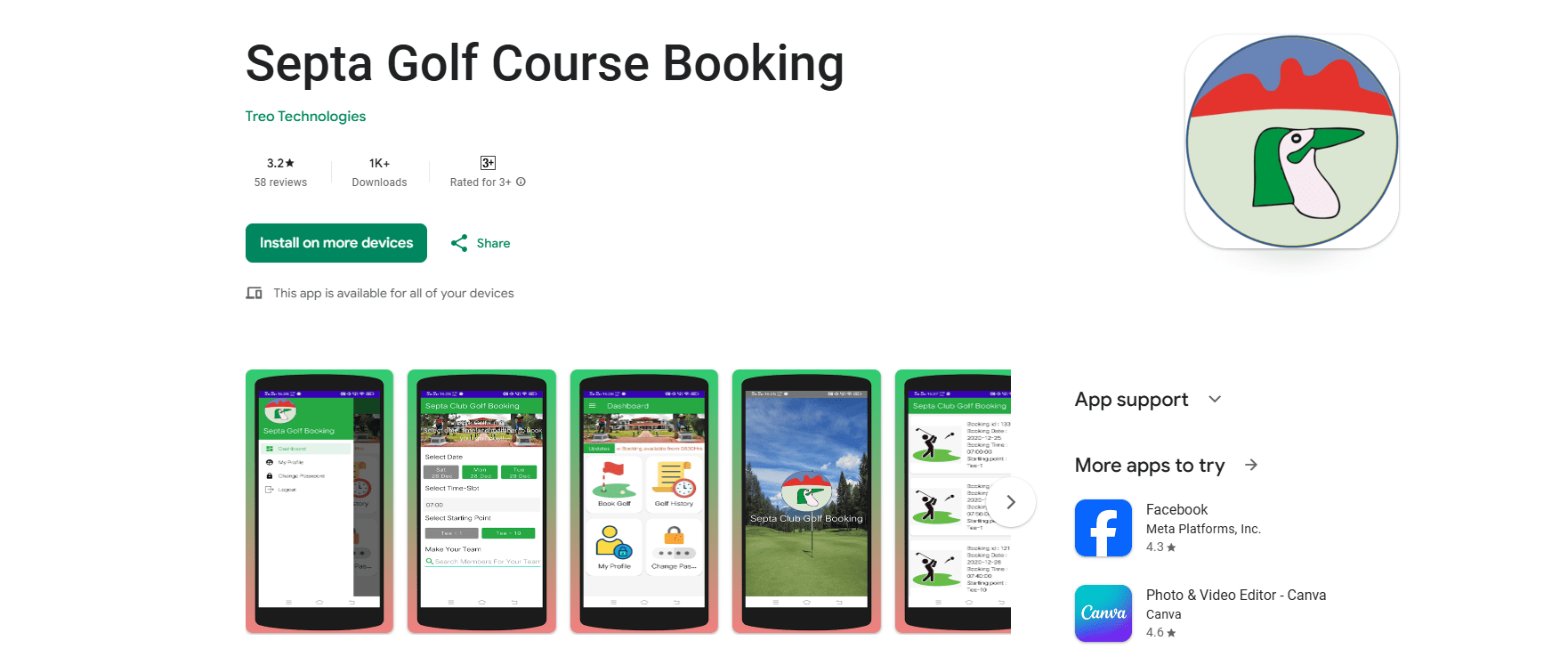 Septa Golf Course Booking
